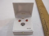 Pair of 14 KT Gold Lady Bug Earrings, .2 g, 2 oz