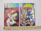 Two Rai Comic Books including No. 1 and Rai and the Future Force No. 9, Valiant Comics, excellent