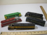 Five HO Scale Locomotive Shells including Atlantic Coast Line, Pennsylvania PRR, Illinois Terminal,