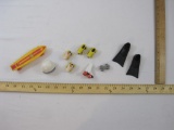 Lot of Assorted Vintage Barbie Accessories including Skateboard, roller skates, scuba shoes and