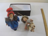 Two Norwegian Dolls including girl and Fishing Boy, 1 lb 12 oz