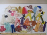 Lot of Vintage Barbie and Assorted Doll Clothes, unmarked, see pictures for included pieces, 12 oz