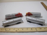 Four Miasto Santa Fe Train Cars, N Scale, 10 oz