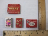 Lot of Vintage Items including 2 small matchboxes, 