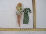 Vintage Francie Doll and Licensed Francie Clothes, doll marked Mattel Inc 1966 Philippines, 5 oz