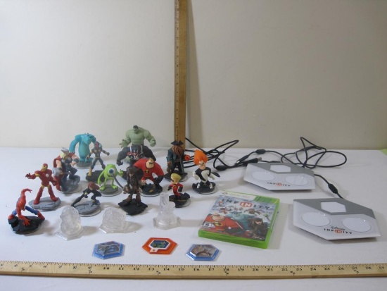Disney Infinity XBOX 360 Game, Platforms and Figures including Thor, Captain Jack Sparrow, The