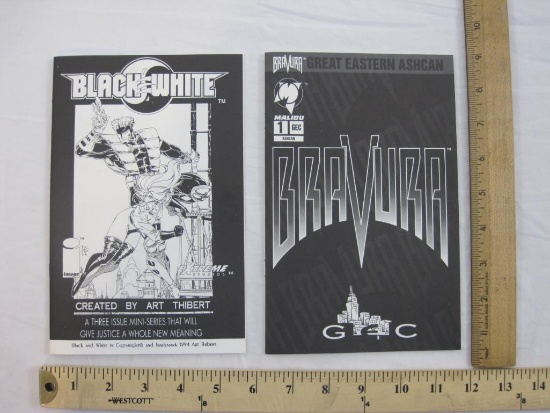 Two Black and White Comic Books including Bravura No. 1 Great Eastern Ashcan (Malibu) and Black and