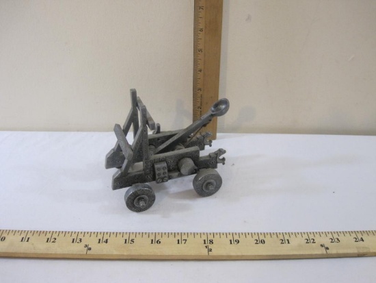 Pewter Catapult, working, made in Spain, 1 lb 10 oz