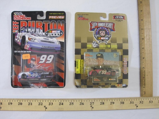 Two Racing Champions Jeff Burton #99 1:64 Scale Die Cast Replicas, sealed, 6 oz