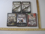 Lot of 5 Battle Ground WWII DVDs, Timeless Media Group 2007-8, 1 lb