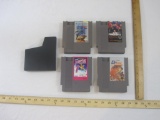Four Nintendo NES Games including Mike Tyson's Punch-Out!!, Heavy Shreddin', Double Dribble and