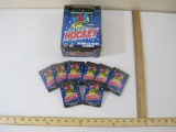 1990 Bowman Hockey Bubble Gum Cards, 8 unopened packs, each pack includes 14 picture cards, 1 glossy