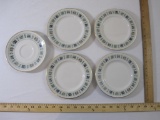 Set of 5 Royal Doulton Tapestry Fine China Plates including 4 Bread Plates (6.5