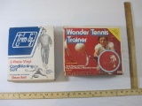 Vintage Wonder Tennis Trainer and 2-Piece Vinyl Conditioning Suit (Size L), both in original boxes,