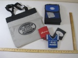 NASCAR Collectibles including Nextel Cup Series tote and lunch thermal and 3 coozies, 14 oz