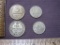 Russia/USSR coins: Two Tsarist Russia Silver coins (1914 10 kopeck, 1916 20 kopeck) and two Soviet