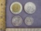 Lot of 4 1991 Soviet Unon coins: 10 Rubles, 5 Rubles, 1 Ruble, 50 kopeck