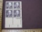 Horace Greeley block of 4 1961 4 cent US postage stamps, #1177