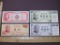 Taiwan China currency lot with picture of Sun Yat Sen on the front: 10 Yuan (2), 50 Yuan and 100