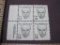 Sinclair Lewis block of 4 1985 14 cent US postage stamps, #1856