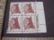Block of 4 1982 Crazy Horse 13 cent US postage stamps, #1855