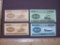 Lot of 4 1953 China Bank notes: two 1 Fen; one 2 Fen; one 5 Fen