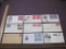 Three and four cent stamp First Day Covers, from US and other countries, 1930s through 1950s,