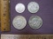 1950s Australia coin lot: 1951 Silver Three Pence; 1951 50 percent Silver Six Pence; 1952 Silver