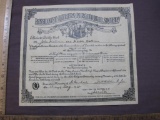 1918 certificate from the Passionist Fathers Purgatorial Society, at St. Michael's Monastery in West