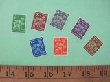 Lot of 7 Trucial States Unused Postage Stamps