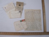 Lot of Early 1900s Ephemera including letter to Private Frederick Baer