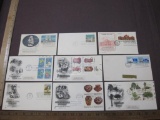 First Day of Issue envelope and postcard lot, including 1971 American Wool Industry, 1977 Pueblo