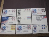 1994 US First Day Covers celebrating America's Bicentennial, featuring Old Glory and Uncle Sam