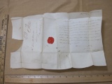 1830 correspondence from Philadelphia to the Treasury Department in Washington DC, with a red