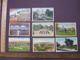 Vintage Postcards including Annapolis MD Nava Academy, Anchor of the Battleship Maine, Camp Roberts