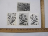 Four Black and White Photographs of Casualties of Iwo-Jima