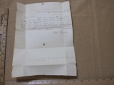 1840 handwritten letter from Union Springs, NY to Comptroller's Office in Albany, NY. Red Union