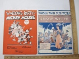 The Wedding Party of Mickey Mouse Songbook 1931 Walt Disney