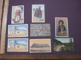 New Mexico Postcards, Church at Acoma, Mesa Encantada, Church at San Philipe, Santa Clara, Navajo