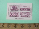 Plate Block of 1935 3-Cent US Postage Stamps Third International Philatelic Exhibition of 1936 Plate