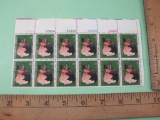 Large Block of 12 George Gershwin 8-Cent US Postage Stamps, Scott #1484