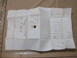 1841 handwritten letter from Boston, with red Boston postmark