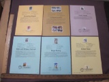 Six US Stamp Souvenir Pages, 1997, Bugs Bunny, Humphrey Bogart, Yellow Rose, Football Coaches and