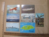 Postcards from the Bahamas and Naval Postcards including S.S Brazil.