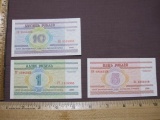 Belaurus Russia 1, 5 and 10 Rubles from the year 2000