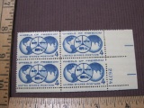 Block of 4 1960 Wheels of Freedom 4 cent US postage stamps, Scott #1162