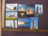 Space Shuttle Postcards, Enterprise, Apollo II Saturn V, Columbia, Kennedy Space Center 2oz