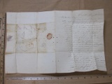 1834 handwritten letter, postmarked Carlisle, PA