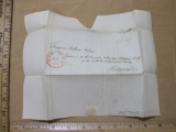 1835 Handwritten Correspondence with a red New York postmark