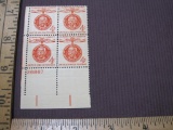 Block of 4 Mahatma Gandhi Champion of Liberty 1961 4 cent Us postage stamps, #1174